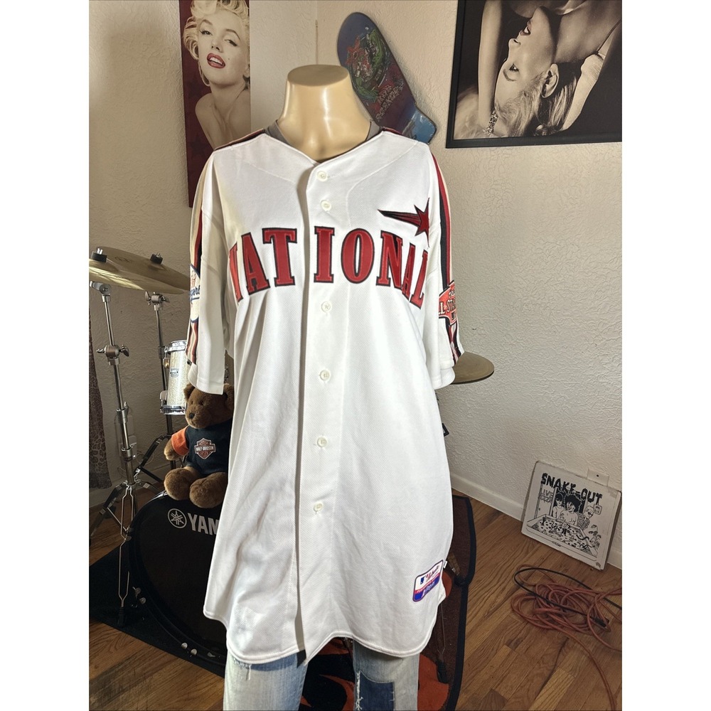 Majestic LA Dodgers Jersey Sz46 MLB04' All-Star (GAME WORN & SIGNED)PAUL LO DUCA